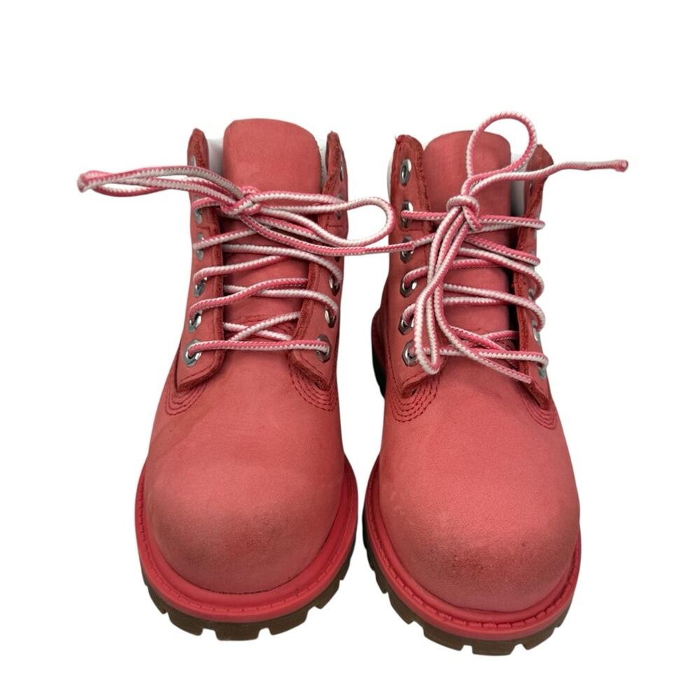 TIMBERLAND Work Boots Girls Toddler Sz 10 Pink “Rose Of Sharon” Waterproof - Picture 3 of 14